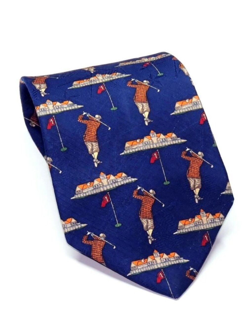 Tommy Hilfiger VINTAGE Very Nice Golf Golfers Silk Tie 58 x 3.75" EXCELLENT
